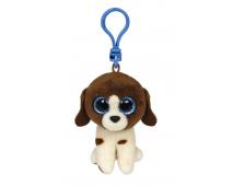 Ty plyš clip 8,5cm - hnedo-biely pes
