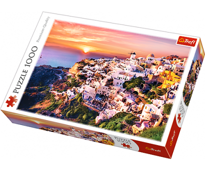 Puzzle 1000 Západ slnka nad Santorini