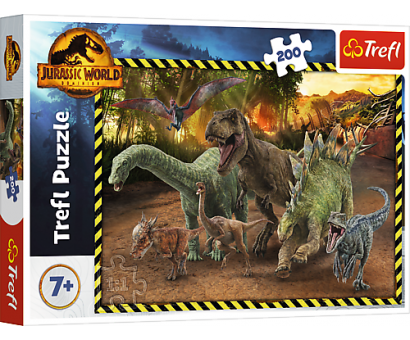 Puzzle 200 Dinosauri Jurský park