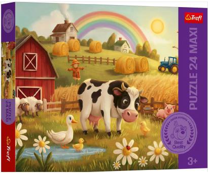 Puzzle 24 Maxi Krava na farme