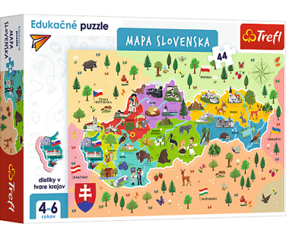 Puzzle 44 edukatívna mapa Slovenska