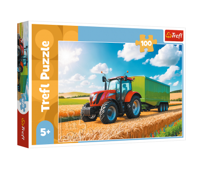 Puzzle 100 Traktor s prívesom