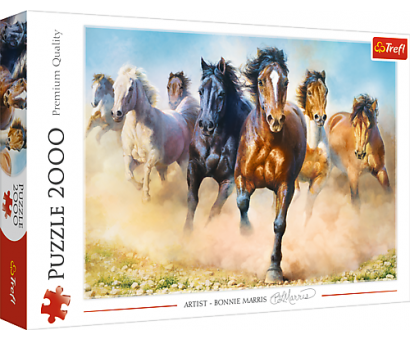 Puzzle 2000 Cválajúce kone
