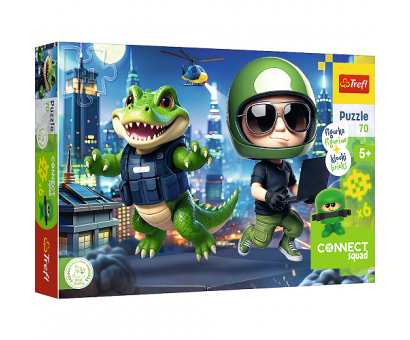 Puzzle 70 Connect Krokodíl vo veste