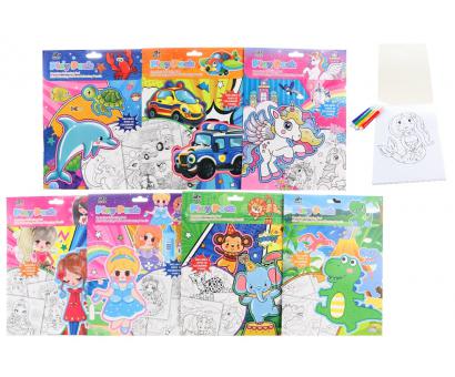 Omaľovánky 7 druhov sada 19x26 cm