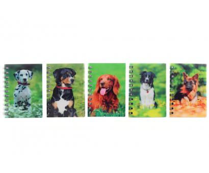 Zápisník 3D psy, 7x10cm