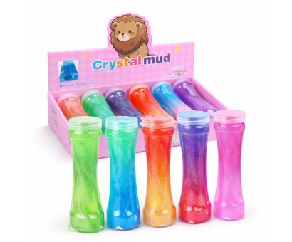 Fľaša putty Crystal 6 farieb - sliz
