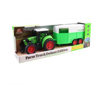 Traktor s prívesom pre kone 40x14cm