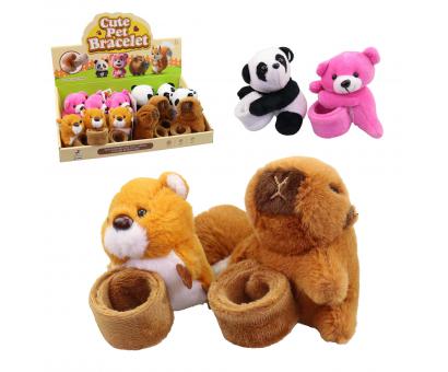 Zvieratko plyšové náramok,12ks v dbx