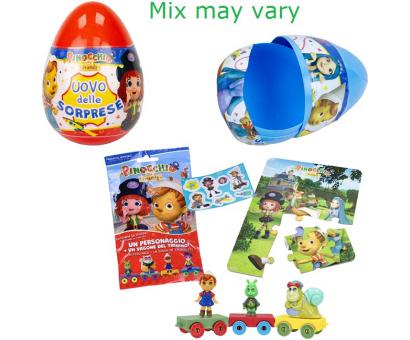 Prekvapenie. veľké vajce 16cm Pinocchio 