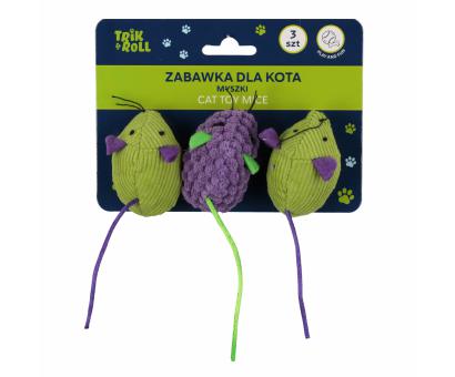 Hračky pre mačky myšky 3ks 6cm