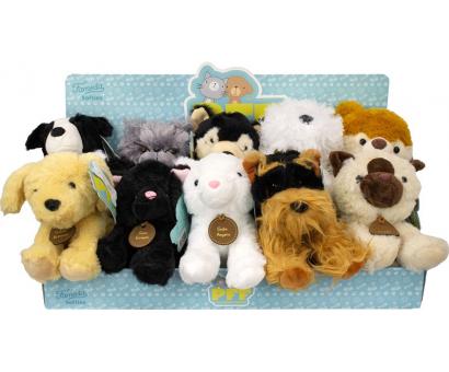 Plyšové psy mačky mix 18cm