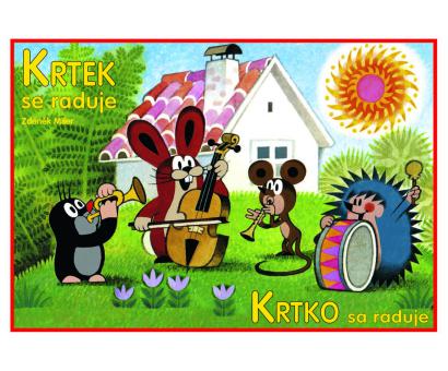 Omaľovánka A5 Krtko sa raduje