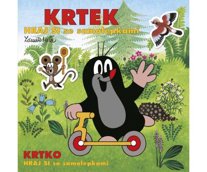 Obráz.album+samolepky Krtko s kolobežkou