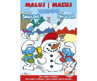 A5 Šmolkovia zimná - maľuj vodou