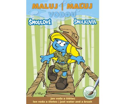 Omaľovánka A5 maľuj vodou Šmolkovia
