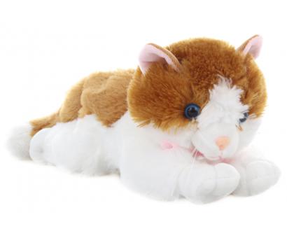 Plyš mačka hrdzavo-biela, 30cm         
