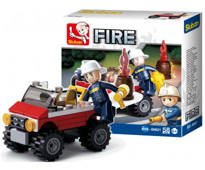 Stavebnica Hasiči jeep 58ks