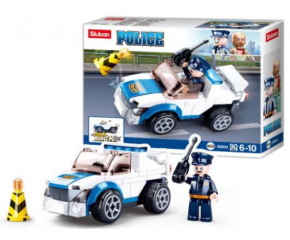 Stavebnica naťahovacie policaj.auto 90ks