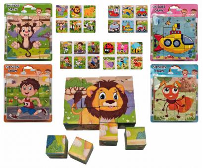 Kocky 16ks, 6 obrázkov - drevo