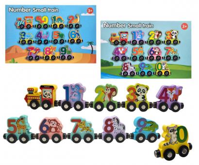 Vláčik s číslami - drevo
