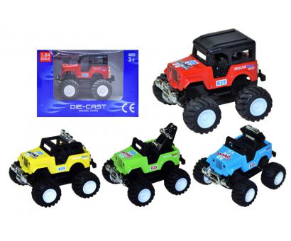 Kovový jeep 1:64 na naťahovanie