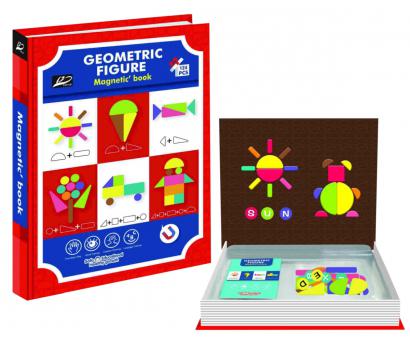 Knižka magnetické puzzle - tvary