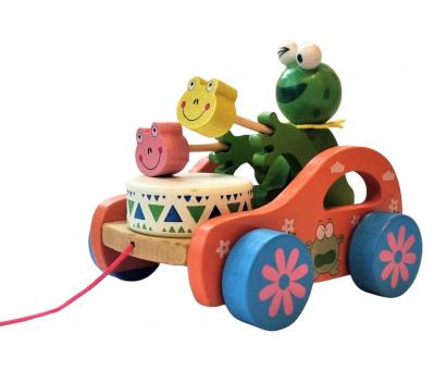 Drevená žabka na ťahanie