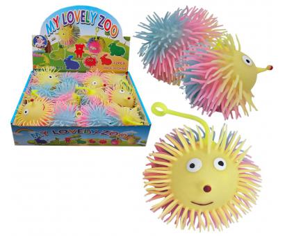 Farebná vlasatá loptička 9cm