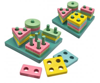 Drevená vkladačka tvary - štvorec