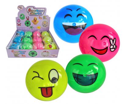 Skákacia svietiaca loptička Smile 12 ks