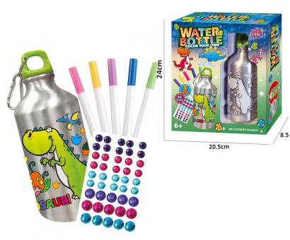 Fľaša na vodu DIY Dinosaur, 500ml