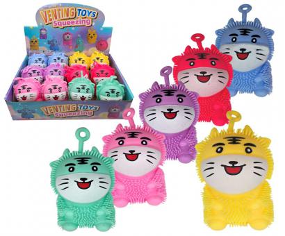 Stláčací tiger so svetlom, 13cm