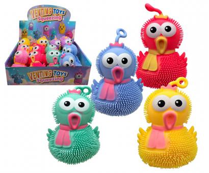 Stláčacie kurča so svetlom 12ks v dbx