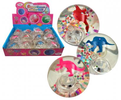 Skákajúca lopta s dinosaurom, 6,5cm