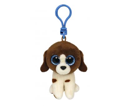 Ty plyš clip 8,5cm - hnedo-biely pes