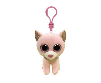 Ty plyš clip 8,5cm - ružová mačka