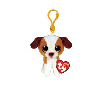 Ty plyš clip 8,5cm - hnedobiely pes